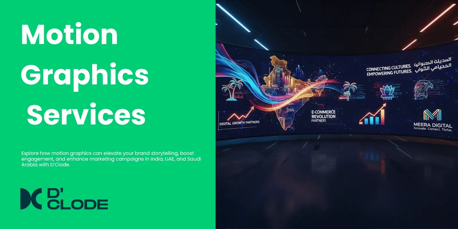 Creative motion graphics animation for brand storytelling and digital marketing