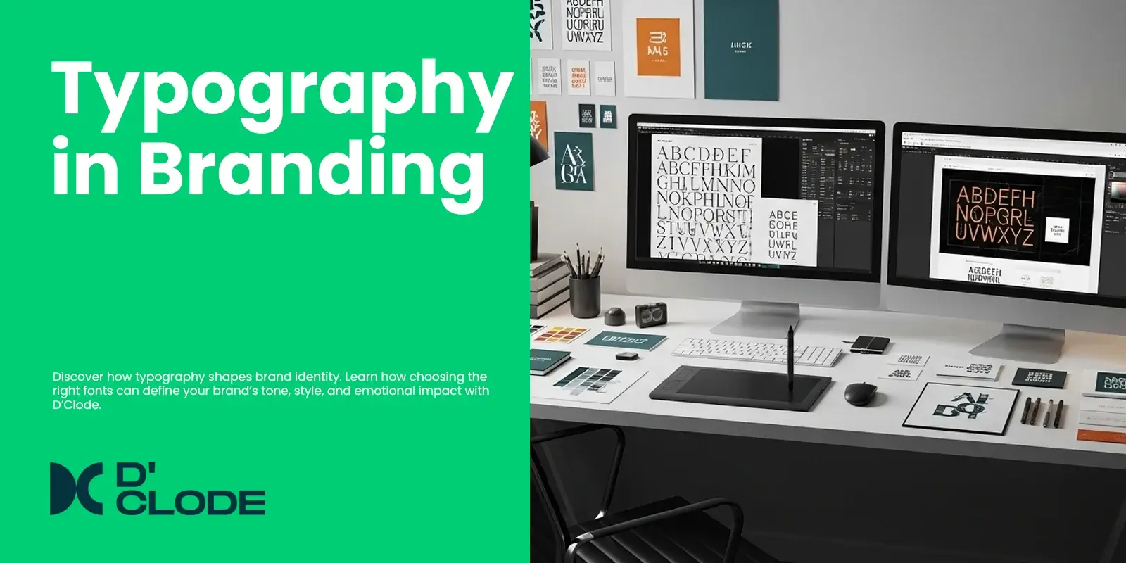 Typography in branding and design concept